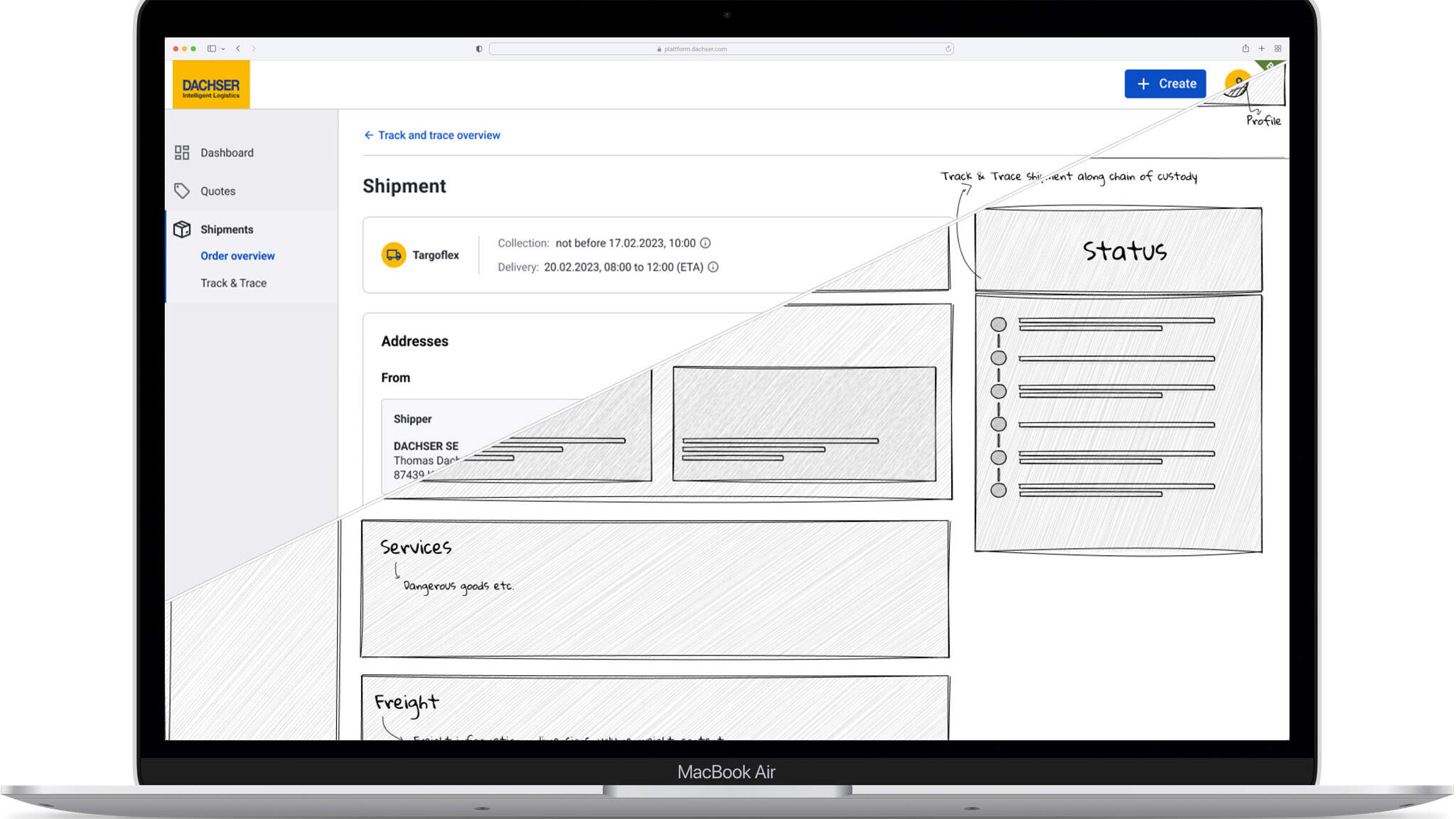 From concept to platform: the interface of the new DACHSER platform From concept to platform: the interface of the new DACHSER platform